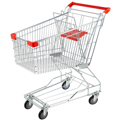 Carro asiático barato de alta calidad de la carretilla de las compras del supermercado del estilo 125L